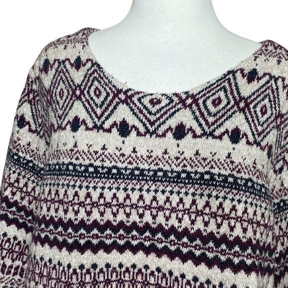 Northcrest Womens Sweater Size 2X Purple, Ivory - Picture 2 of 5